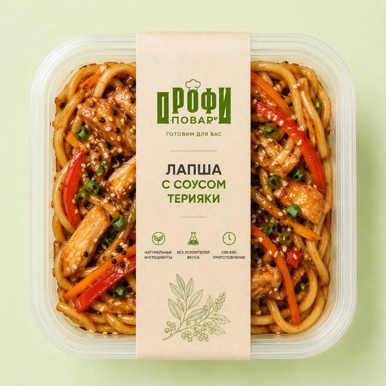 Лапша с соусом терияке