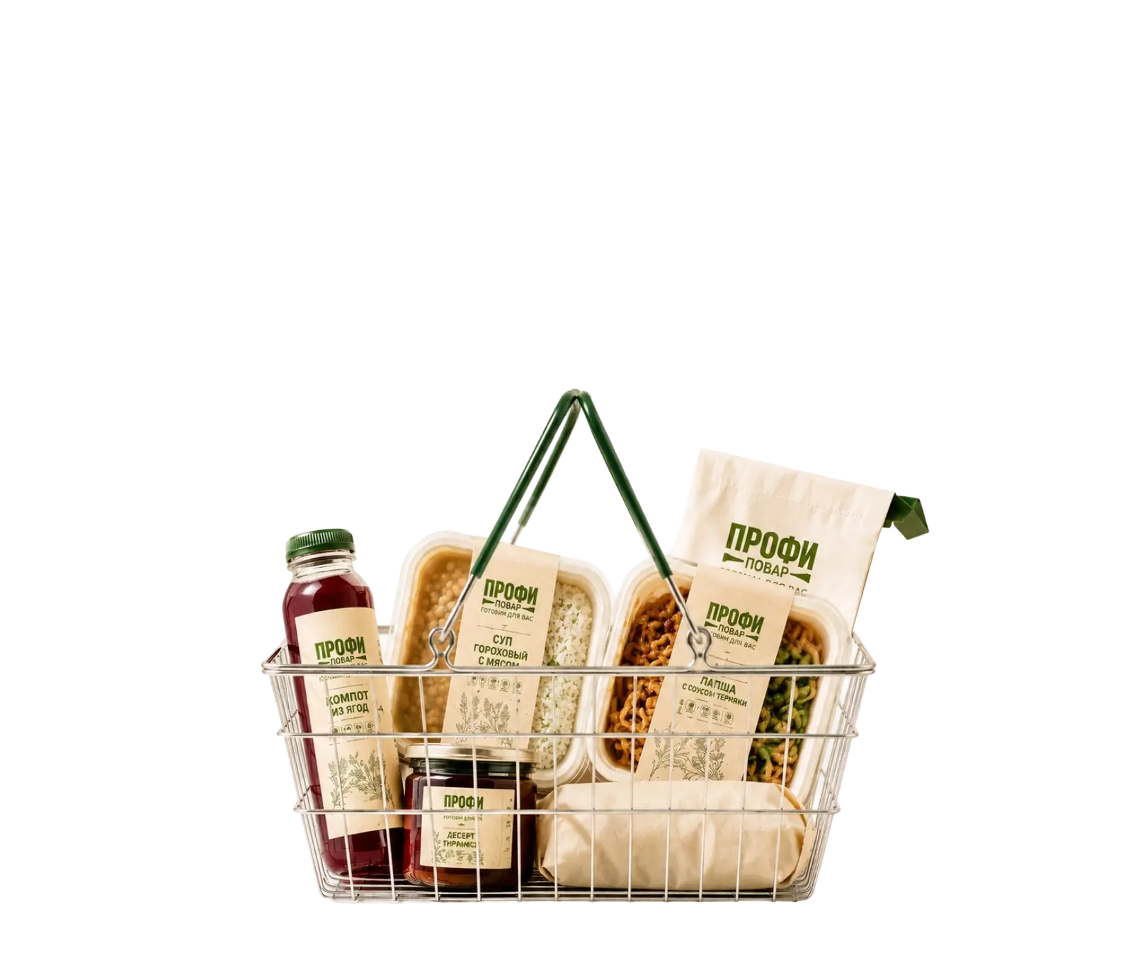 Корзина с готовыми блюдами